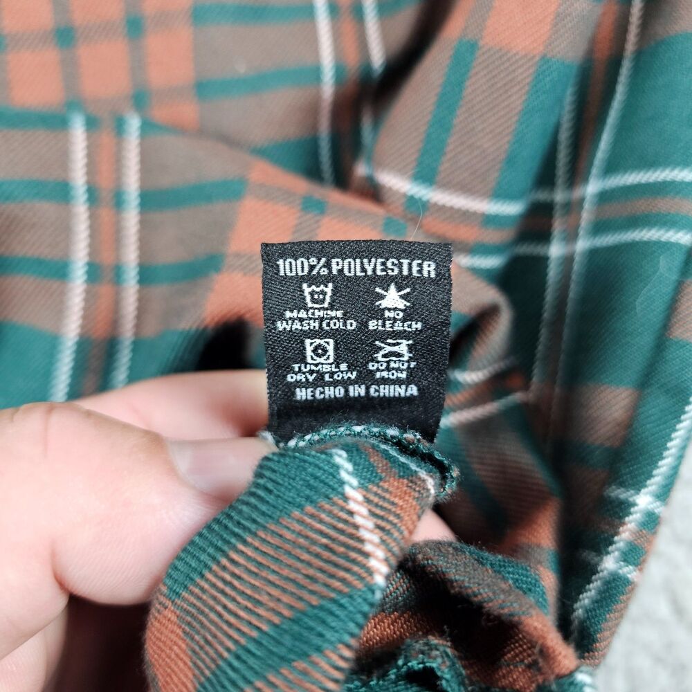 Dixxon Flannel Mens Large Green Tartan Plaid Mistletoe Pearlsnap Pockets Outdoor - Picture 5 of 10